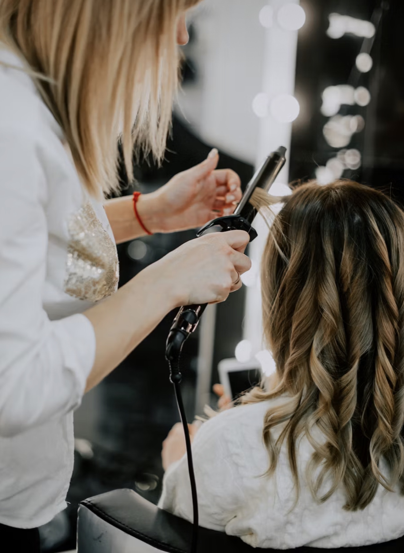 A hairdresser at work in a salon
